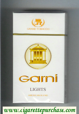 Garni American Blend Lights Grand Tobacco 100s cigarettes hard box