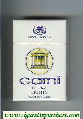 Garni Ultra Lights American Blend Grand Tobacco cigarettes hard box