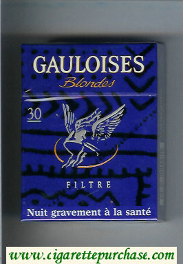 Gauloises Blondes cigarettes Filtre 30s blue hard box