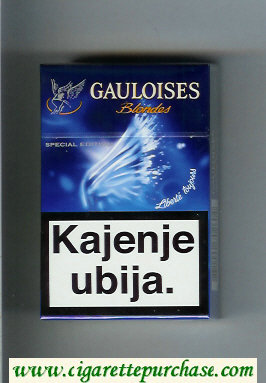 Gauloises Blondes blue Cigarettes hard box
