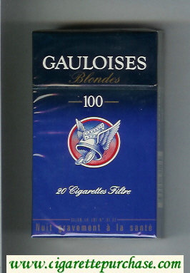 Gauloises Blondes 100s Cigarettes hard box