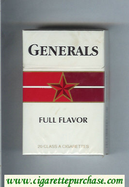 Generals Full Flavor cigarettes hard box