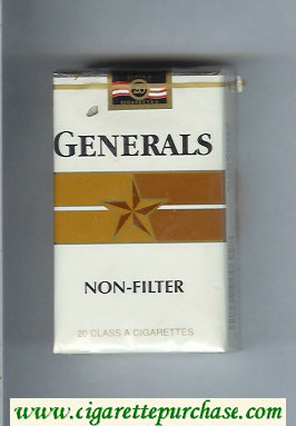 Generals Non-Filter cigarettes soft box