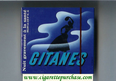 Gitanes narrow cigarettes wide flat hard box