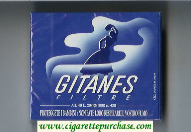Gitanes Filtre cigarettes wide flat hard box
