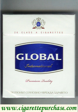 Global International Premium Quality 100s cigarettes wide flat hard box