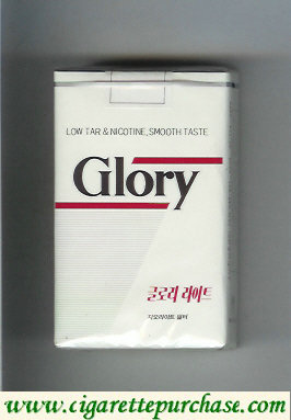 Glory cigarettes white soft box