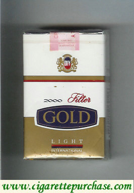 Gold 2000 Filter Light International cigarettes soft box
