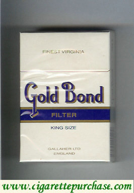 Gold Bond Filter King Size white and blue cigarettes hard box