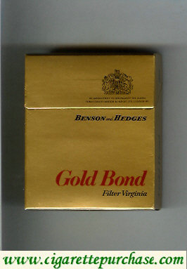 Gold Bond Filter Virginia gold cigarettes hard box