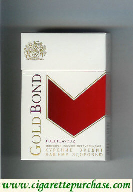 Gold Bond Full Flavour white and red cigarettes hard box