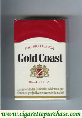 Gold Coast Full Rich Flavor Blend of U.S.A. cigarettes hard box