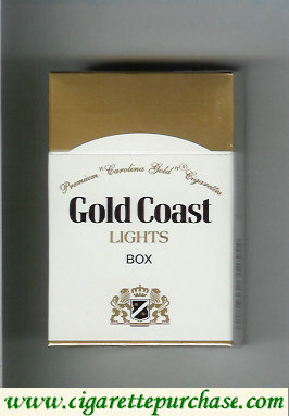 Gold Coast Lights Box Premium 'Carolina Gold' Cigarettes hard box