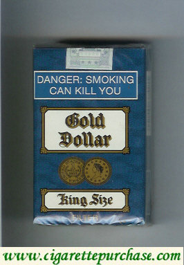 Gold Dollar King Size Filter blue and white cigarettes soft box