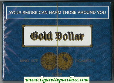 Gold Dollar King Size Cigarettes Filter blue and white 30s cigarettes wide flat hard box