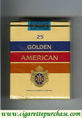 Golden American 25s cigarettes soft box