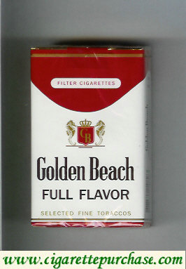 Golden Beach Full Flavor Selected Fine Tobaccos Filter cigarettes soft box