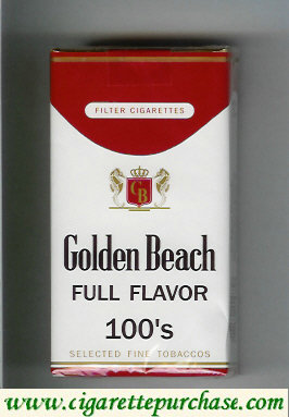 Golden Beach Full Flavor 100s Selected Fine Tobaccos Filter cigarettes soft box