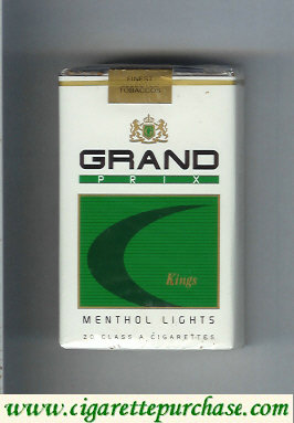 Grand Prix Menthol Lights cigarettes soft box