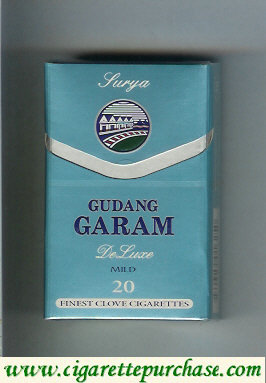 Gudang Garam Surya De Luxe Mild green cigarettes hard box