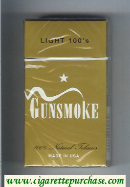 Gunsmoke Light 100s cigarettes hard box