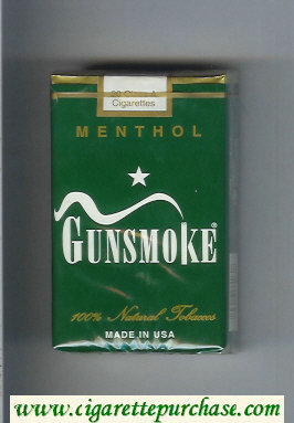 Gunsmoke Menthol cigarettes soft box