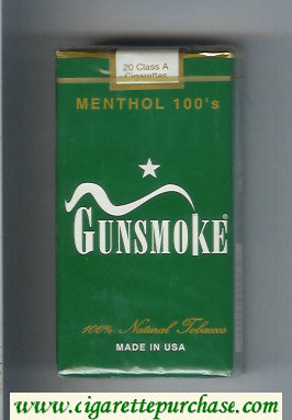 Gunsmoke Menthol 100s cigarettes soft box