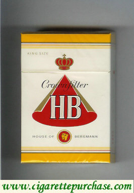HB Crown Filter House of Bergmann cigarettes hard box