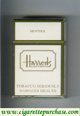 Harrods Knightsbridge Menthol cigarettes hard box