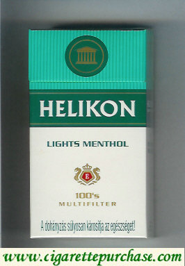 Helikon Lights Menthol 100s Multifilter cigarettes hard box
