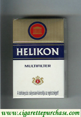 Helikon Multifilter white and gold and blue cigarettes hard box
