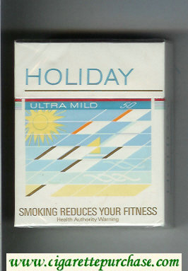 Holiday Ultra Mild 50s cigarettes hard box