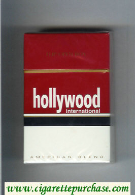 Hollywood International American Blend cigarettes hard box