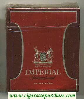 Imperial International 100s cigarettes wide flat hard box