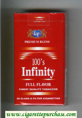 Infinity Full Flavor Premium Blend 100s cigarettes soft box