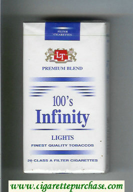 Infinity Lights Premium Blend 100s cigarettes soft box
