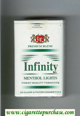 Infinity Premium Blend Menthol Lights cigarettes soft box