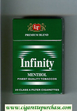 Infinity Premium Blend Menthol cigarettes hard box