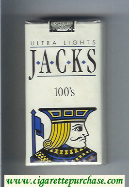 Jacks Ultra Lights 100s cigarettes soft box
