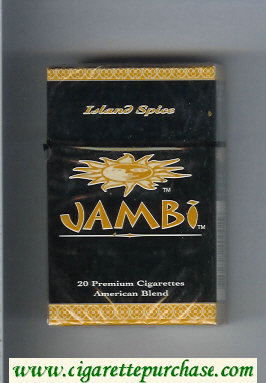 Jambi Island Spice American Blend cigarettes hard box