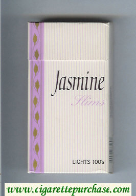 Jasmine Slims Lights 100s cigarettes hard box
