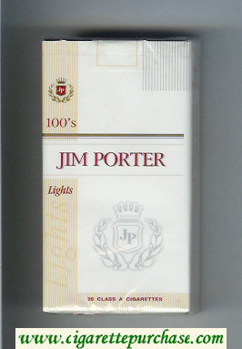Jim Porter Lights 100s cigarettes soft box