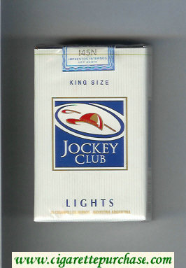 Jockey Club Lights King Size white and blue cigarettes soft box