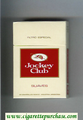 Jockey Club Suaves Filtro Especial yellow and red cigarettes hard box