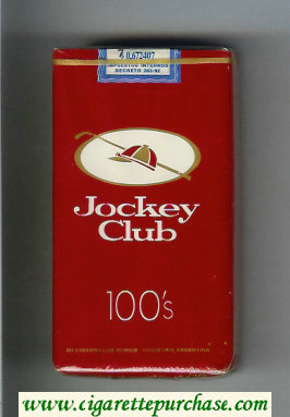 Jockey Club 100s red and white cigarettes soft box