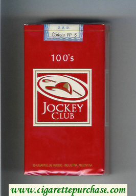 Jockey Club 100s cigarettes red and white soft box