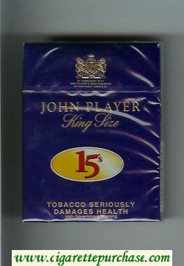 John Player King Size 15s cigarettes hard box