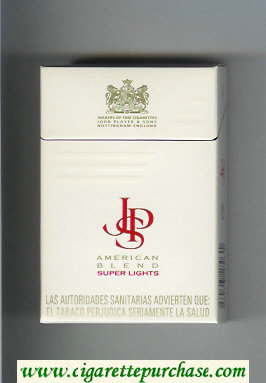 John Player Special American Blend Super Lights white red cigarettes hard box