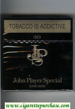John Player Special King Size black 30 cigarettes hard box