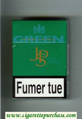 John Player Special Green Menthol green cigarettes hard box